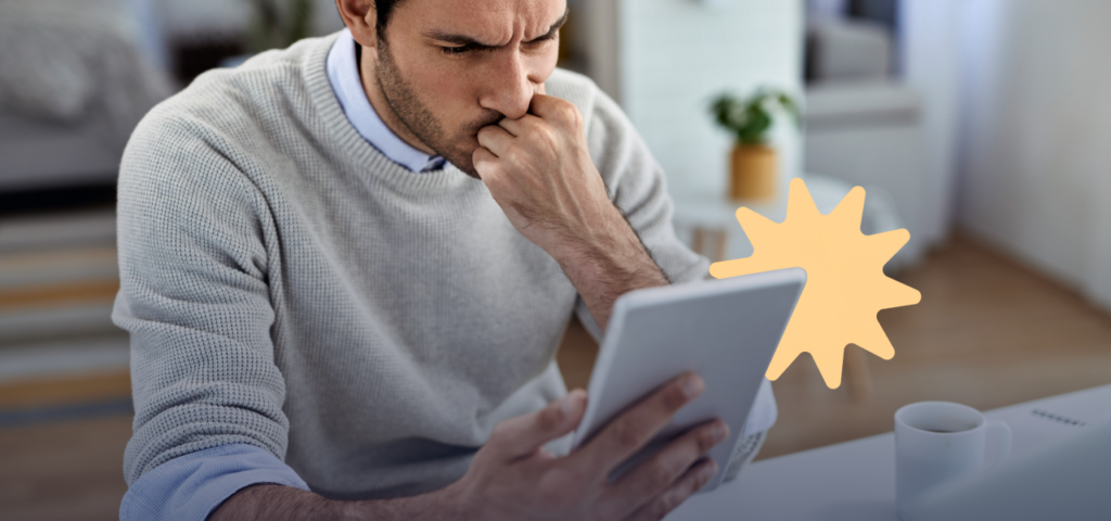 A person reviewing a landlord insurance policy.