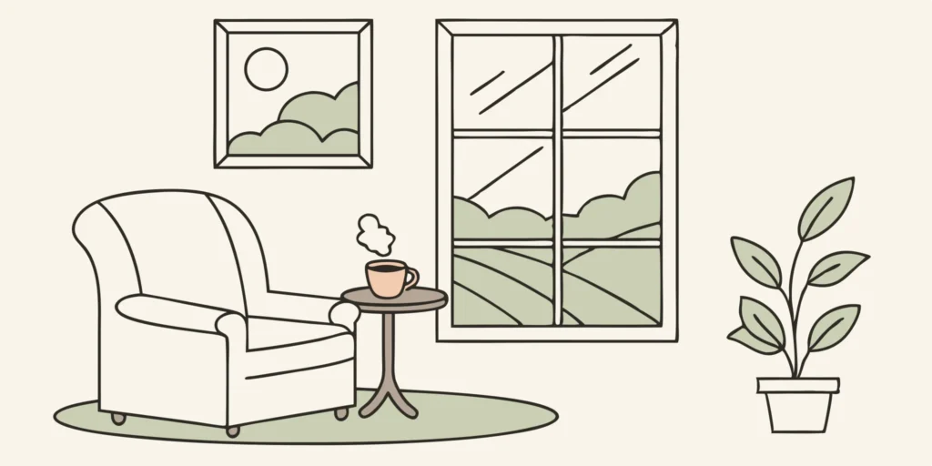 Rent guarantee company secures comfortable apartment.